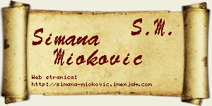 Simana Mioković vizit kartica